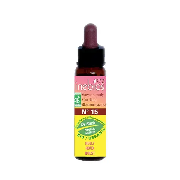 Inebios Bach Flower Remedy No. 15 Holly - Azevinho Orgânico 10ml