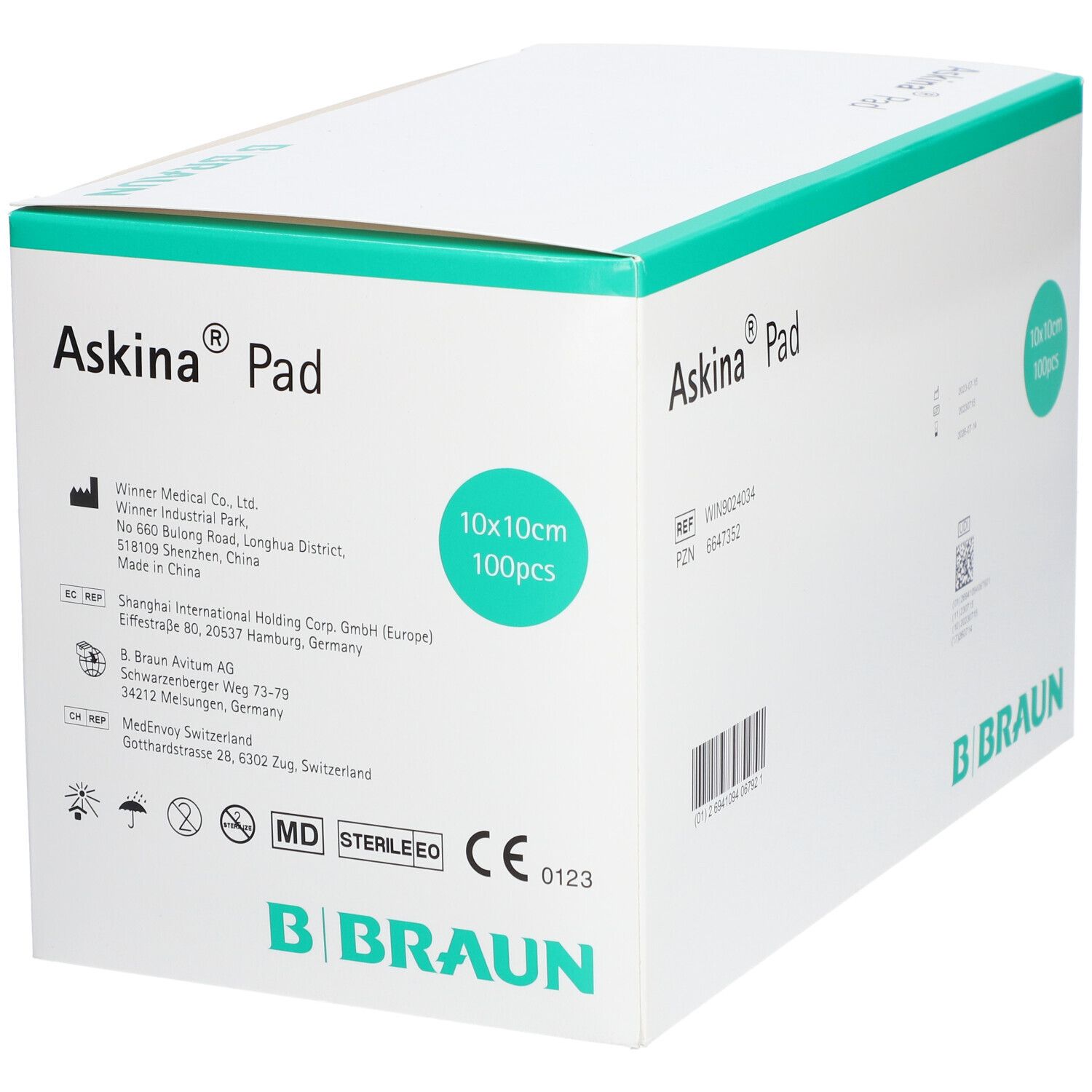 Askina® Pad Wundauflage 10 x 10 cm nichthaftend