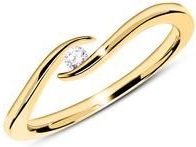 14k gouden ring met Diamant 0,05 ct.