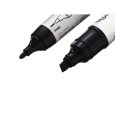 Pilot TWIN JUMBO - Marqueur permanent - double pointe biseau large et ogive - noir