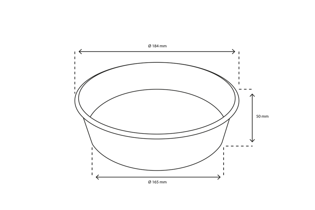 Salade Poke Bowl 900ml 30oz Ø184mm wit