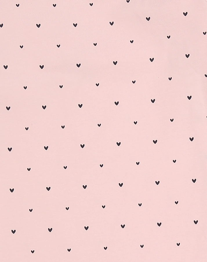 Strampler NEMI – HEARTS ohne Fuß in rosa