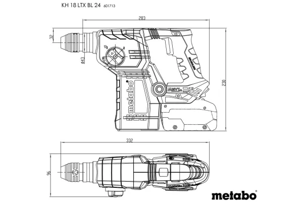 Metabo KH 18 LTX BL 24 - - ledningfri