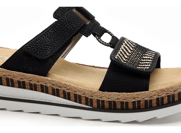 Rieker mules et sabots plats femme v7947 noir