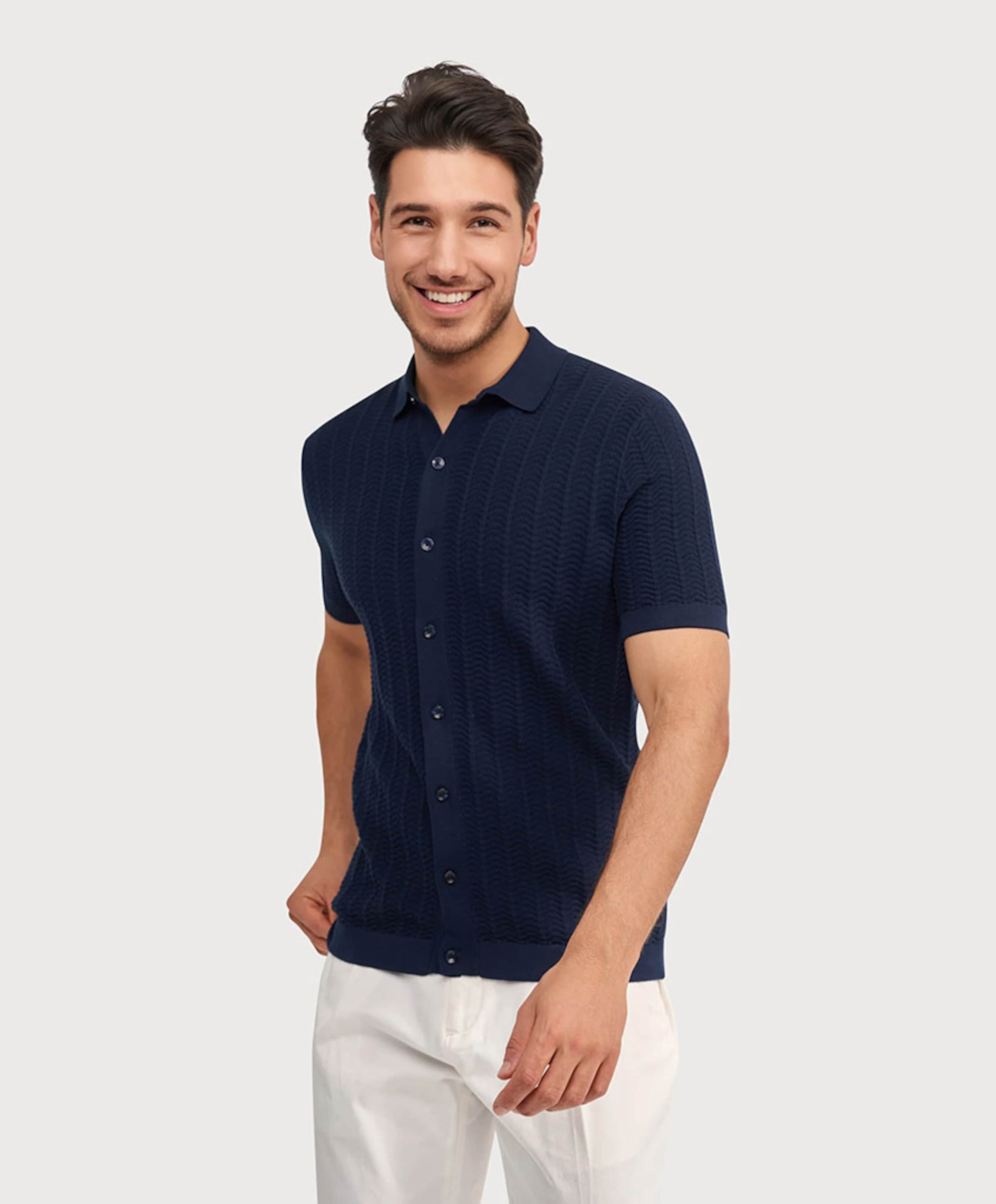 Blue industry Heren polo blauw