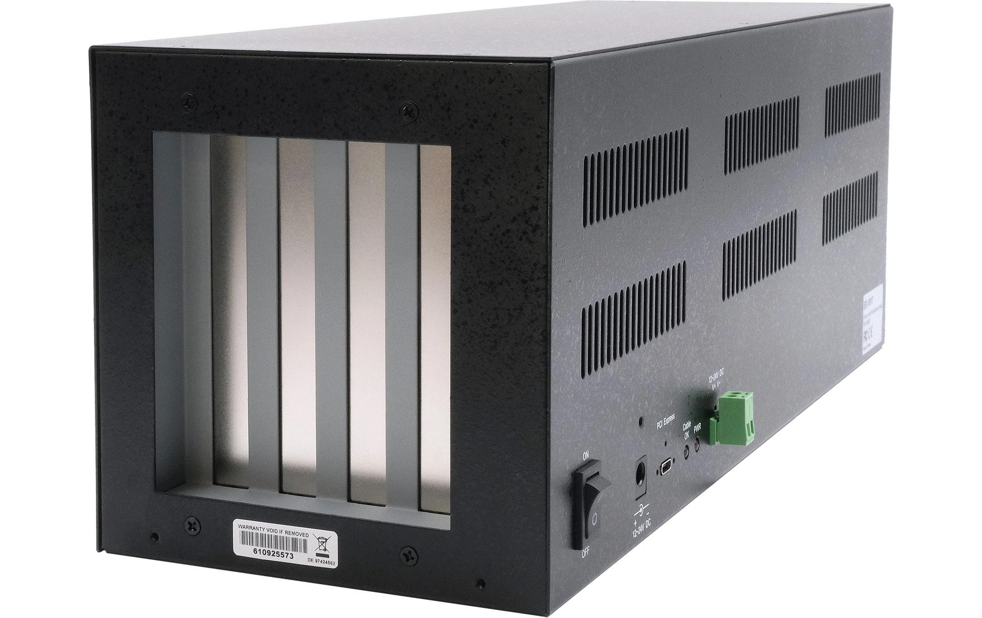 Konverter EX-1017<br>Expansion-Box mit 4x PCIe x1 Slots und PCIe x2 Host Card, für lange Karten bis 34 cm