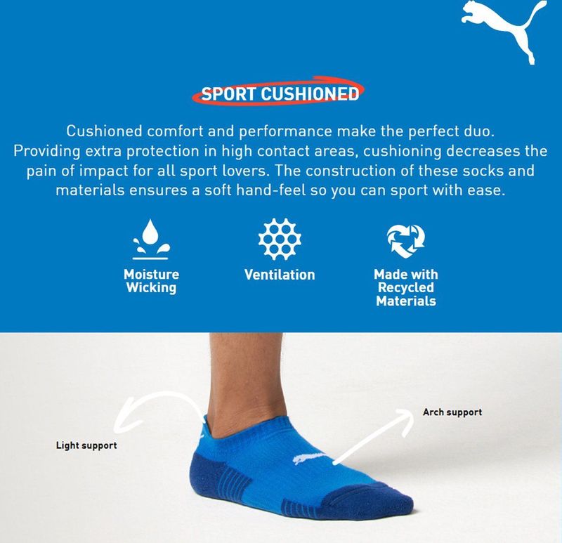 Puma - Sport Cushioned - Enkelsokken - Wit - 2-pack