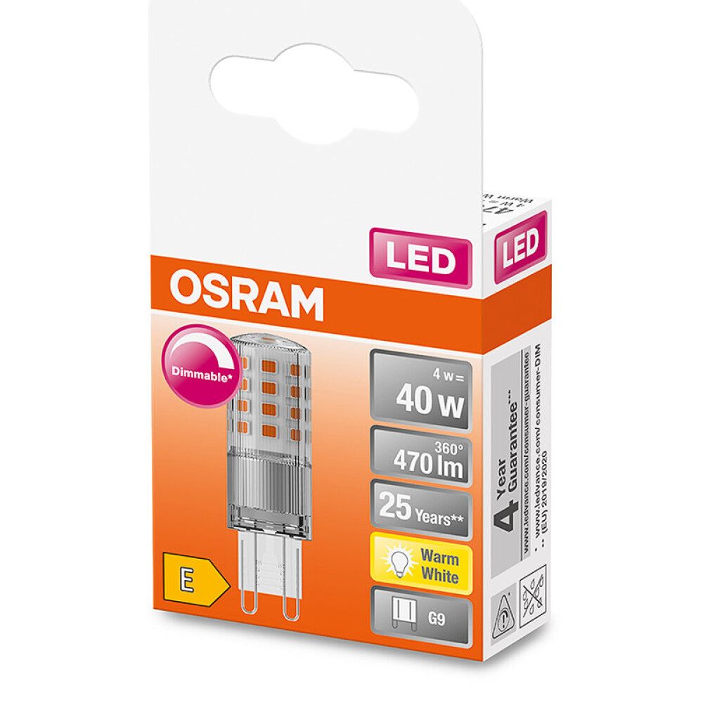 LYSPÆRE OSRAM SPECIAL PIN DIMBAR G9 4,0W