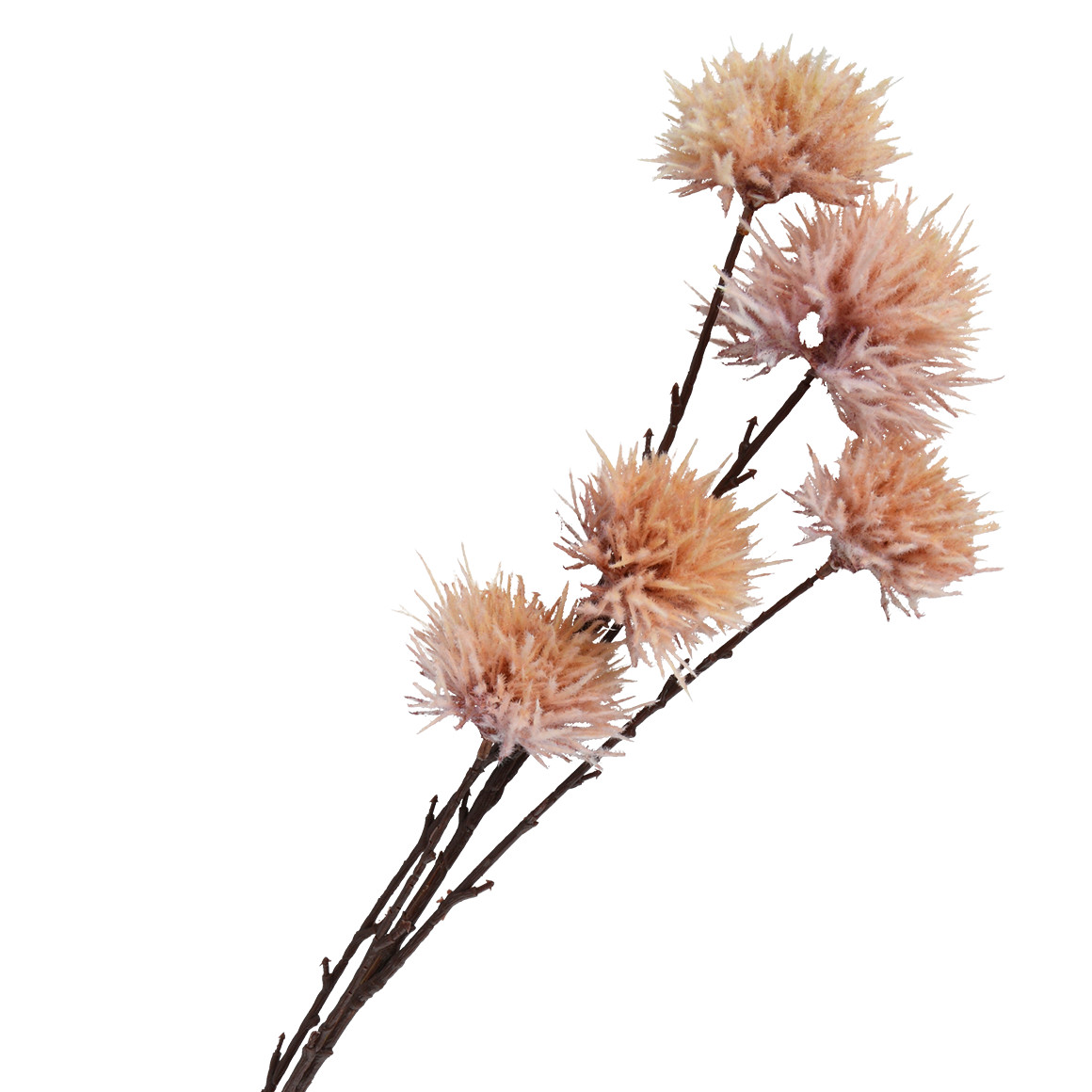 Kunstblume mit fünf Blüten helllila / beige