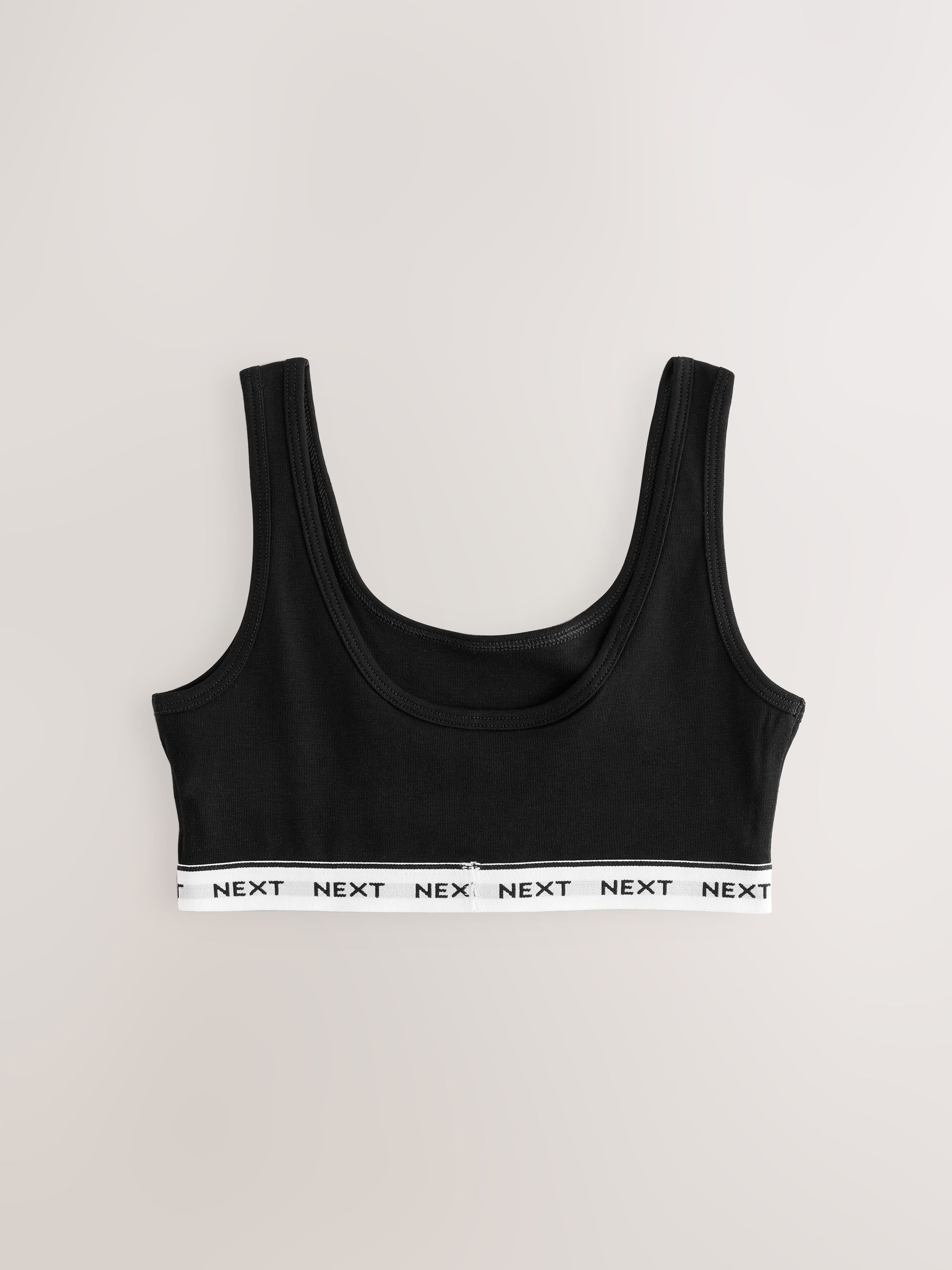Zwart/wit/grijs - Set van 3 crop tops (5-16 jr)