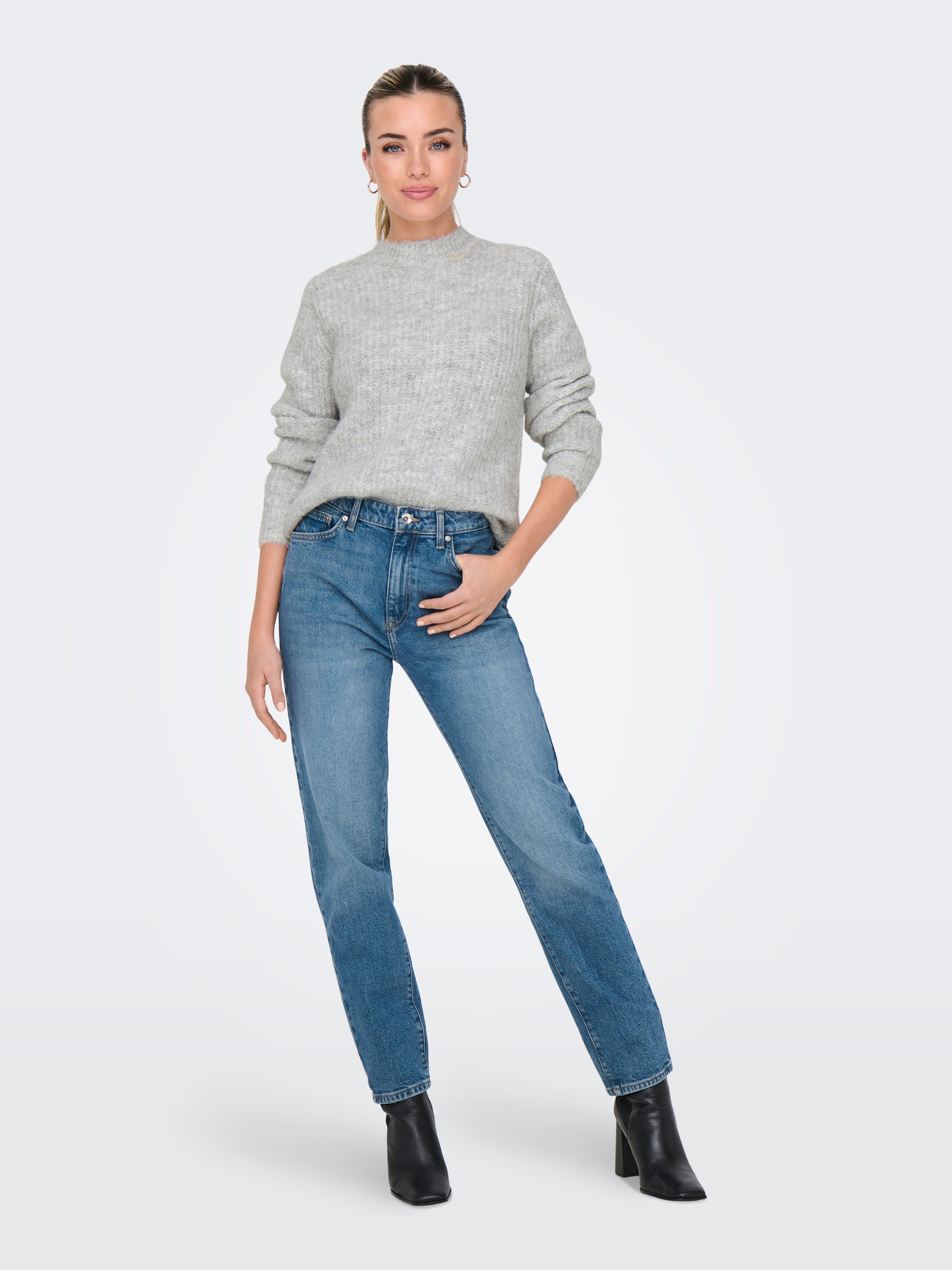 ONLMAGGIE Strickpullover Light Grey Melange