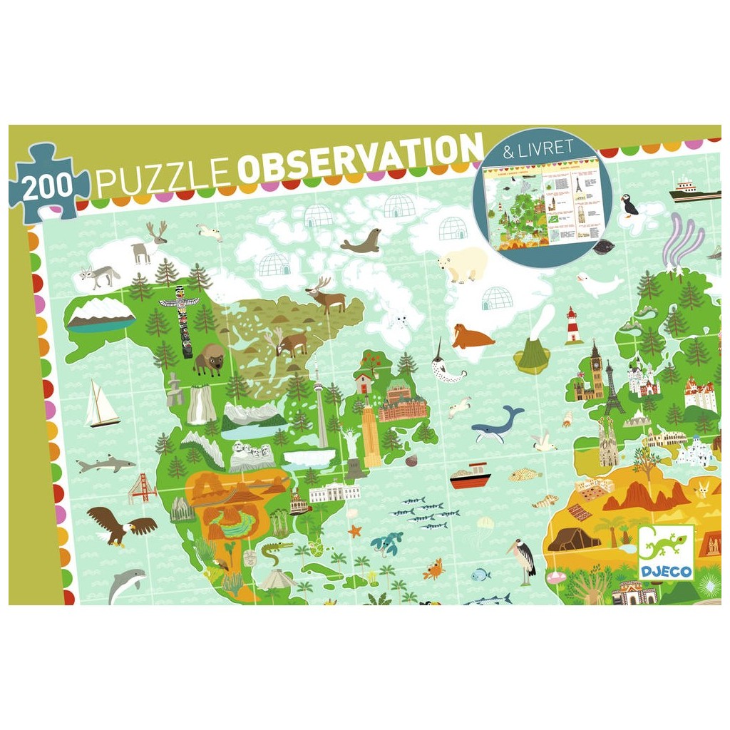 Puzzle Observation - Tour du monde - 200 pièces