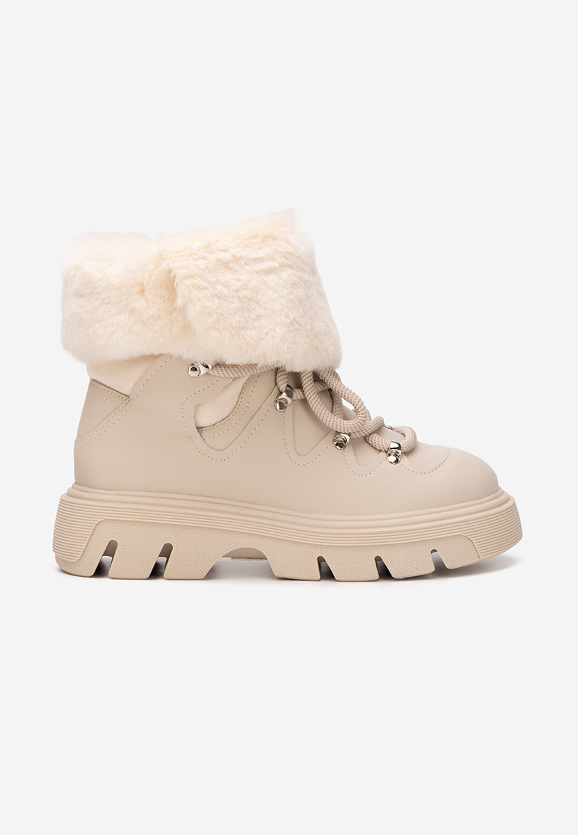 Bottines doublées femme beige Celima