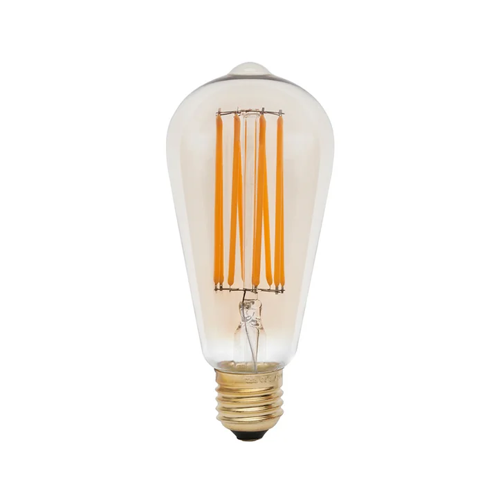 Tala - Squirrel Cage LED-Leuchtmittel E27 3W, Ø 6,4 cm, transparent gelb
