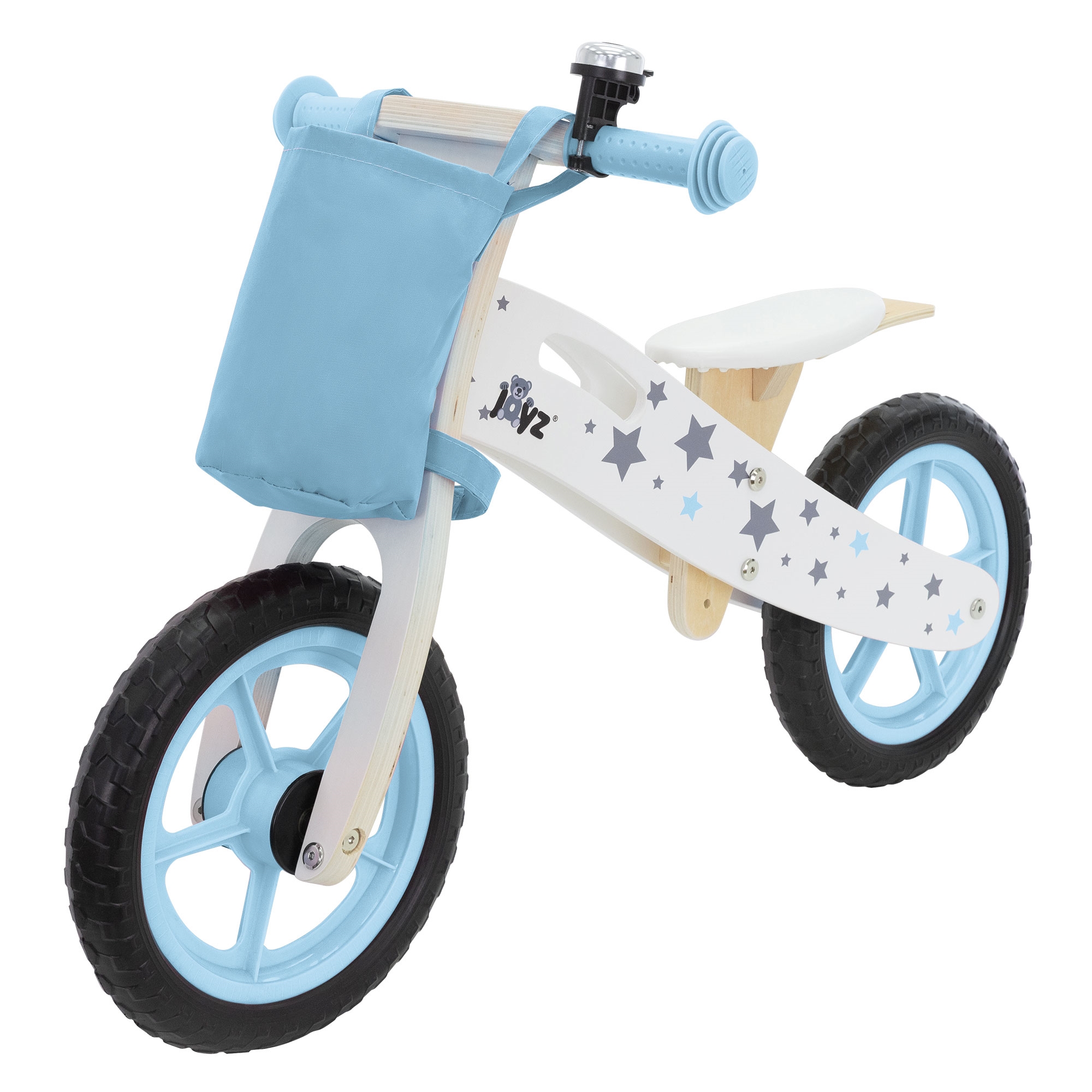 Bicicleta de madeira Joyz para crianças a partir de 2 anos com assento ajustável.