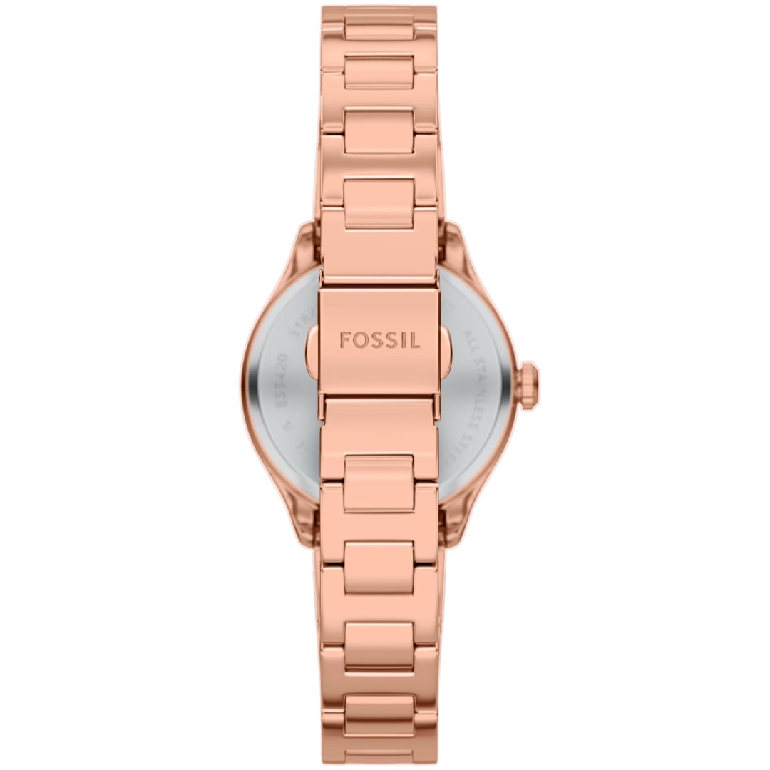 Fossil Gilmore Rosé / Silbrig 28mm