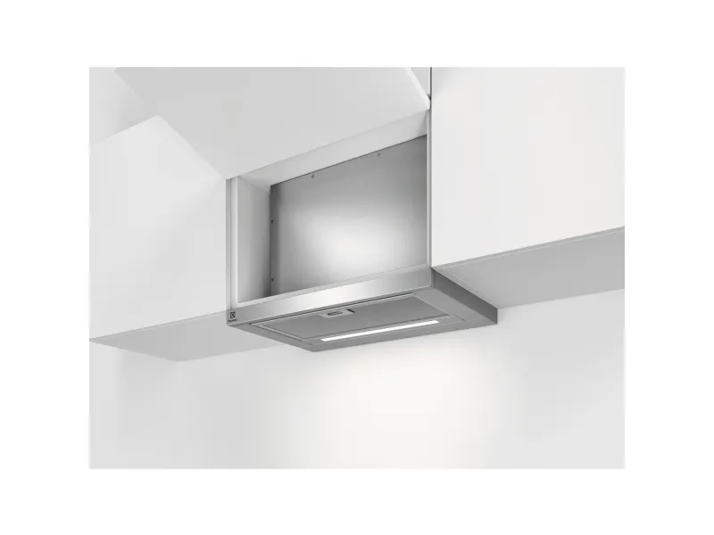 Electrolux 600 LFP616X - Hætte - teleskopisk - bredde: 59.8 cm - dybde: 30 cm - udtrækning og recirkulation (-) - grå