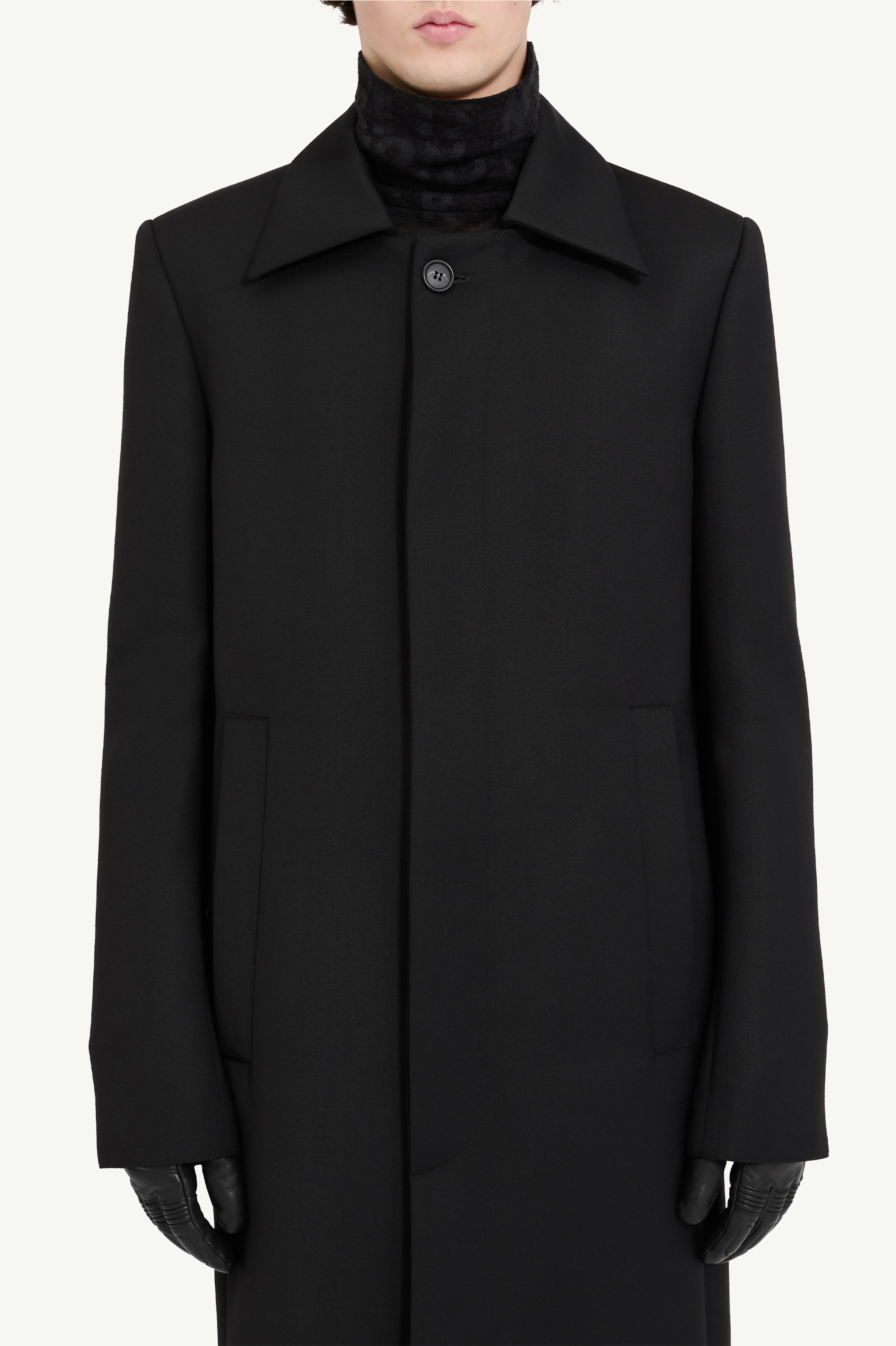 Manteau à la coupe précise en laine pour homme | MM6