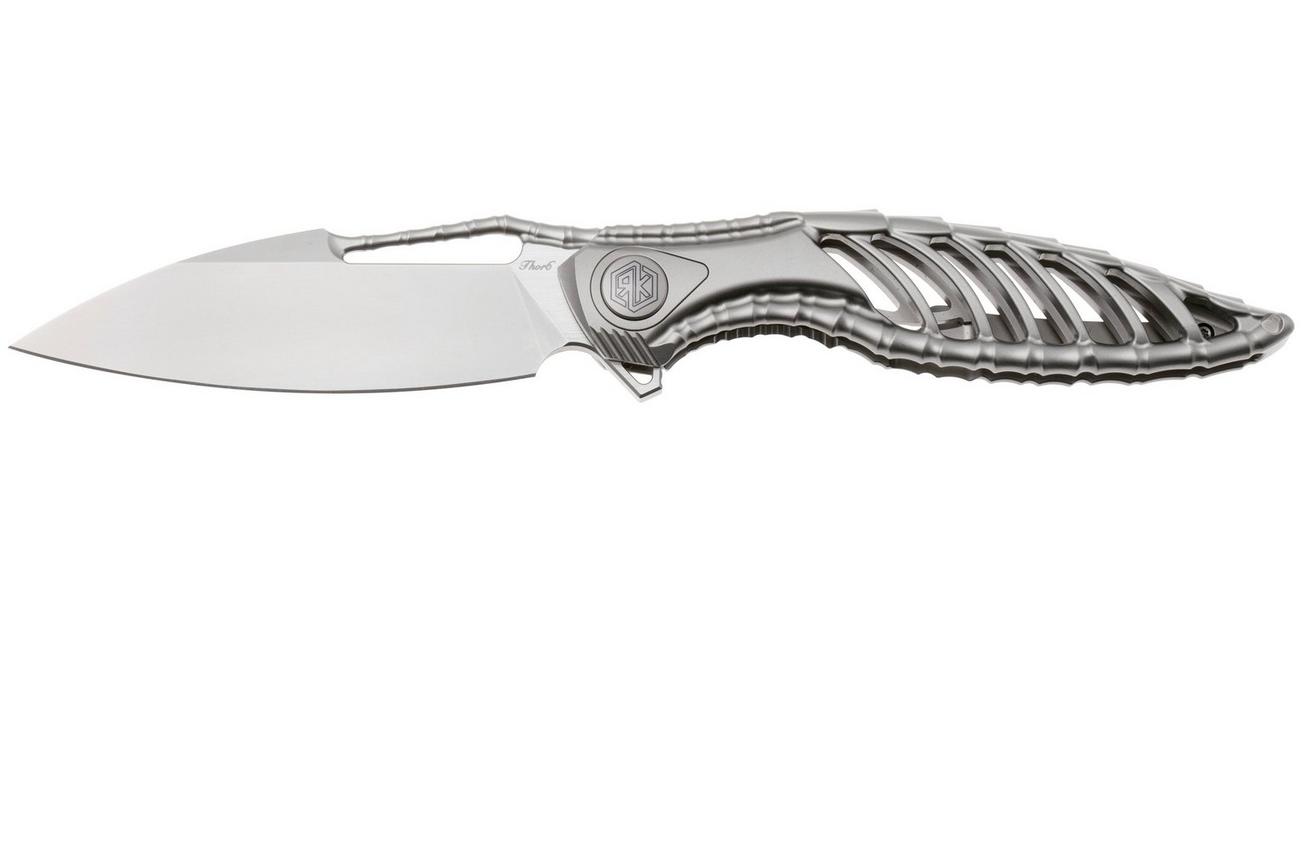 Rike Knife Thor6-M-P Bead Blasted Böhler M390, Titanium, zakmes
