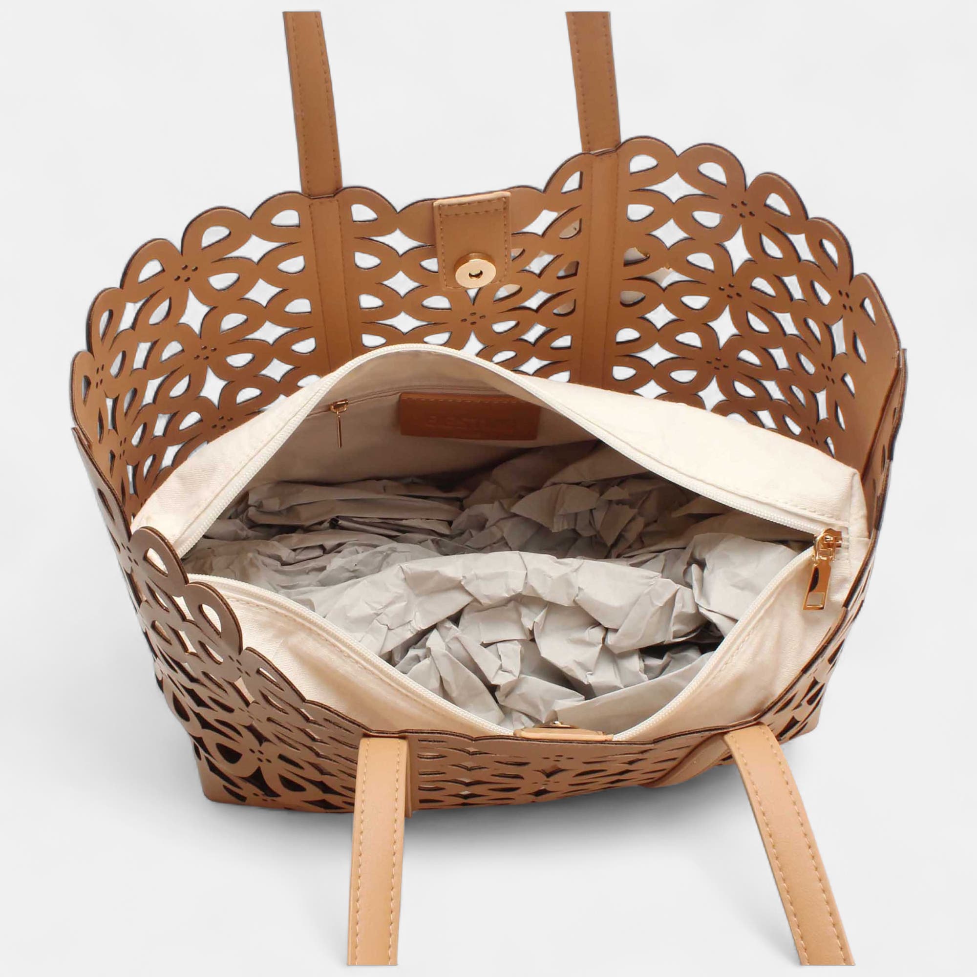 Sac de shopping taupe
