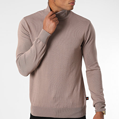 Pull Col Roulé AVR-176 Marron Clair