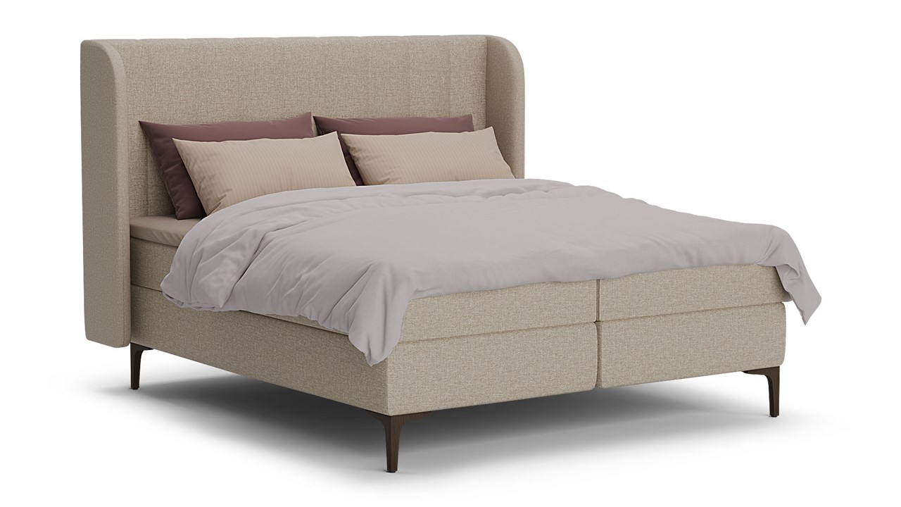 Boxspring Ivory - Linen touch beige