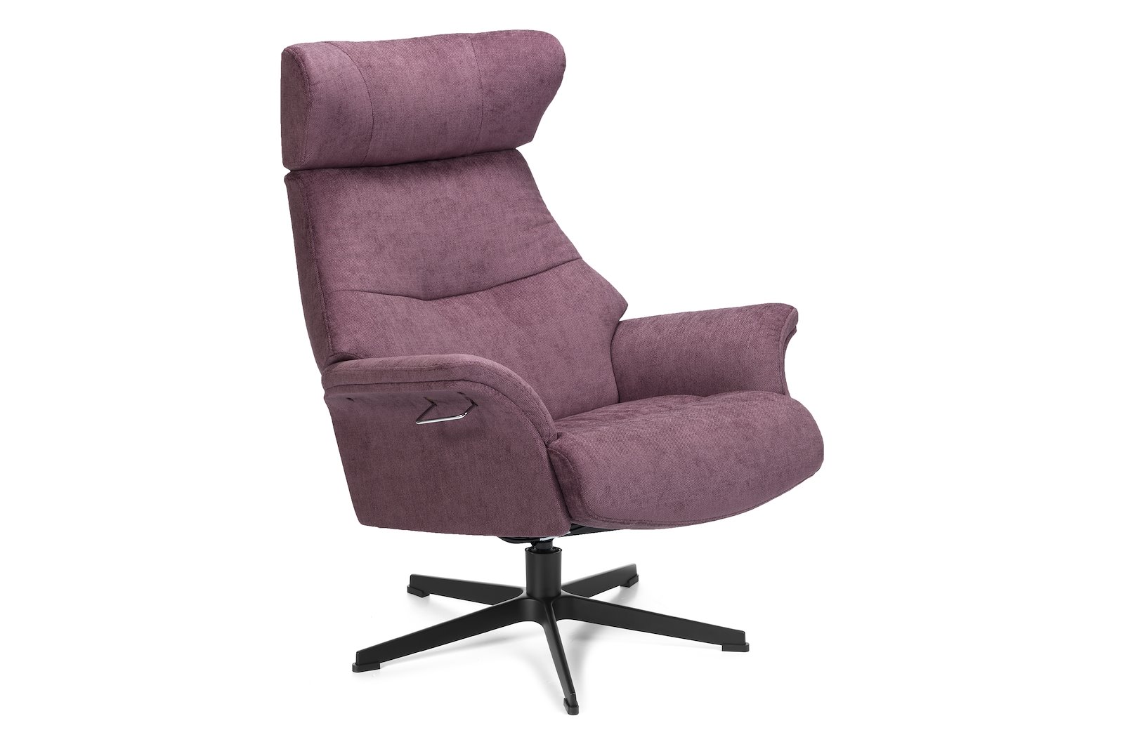 Air lenestol Tekstil Evita 1373-33 Lavendel, standard svingfot sort alu. Skrog helkledd