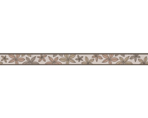 Rand 2814-18 zelfklevende bloemen bruin beige 5 m x 5 cm