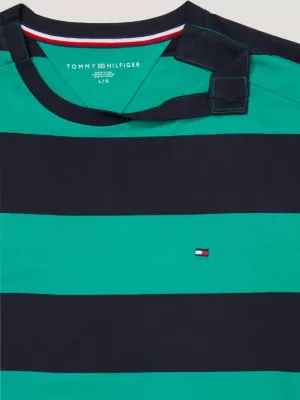 Camiseta adaptável com listras de rugby