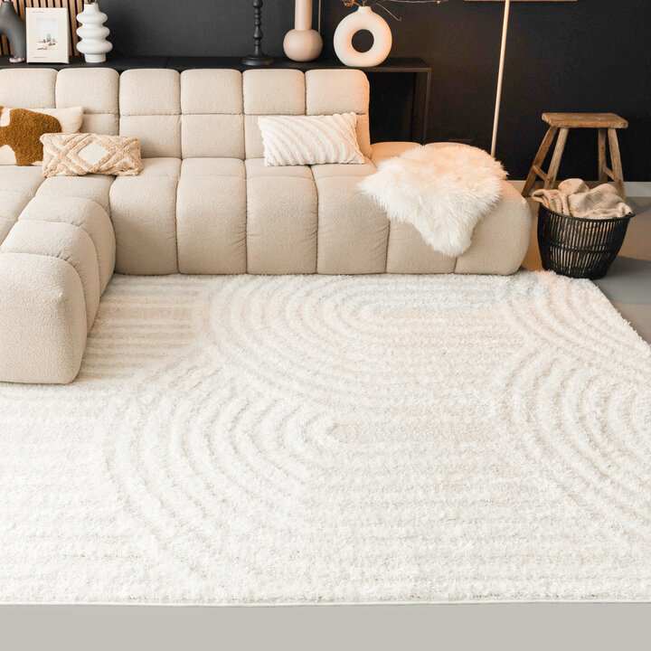Scandinavisch vloerkleed - Lova Arches Crème | Balans