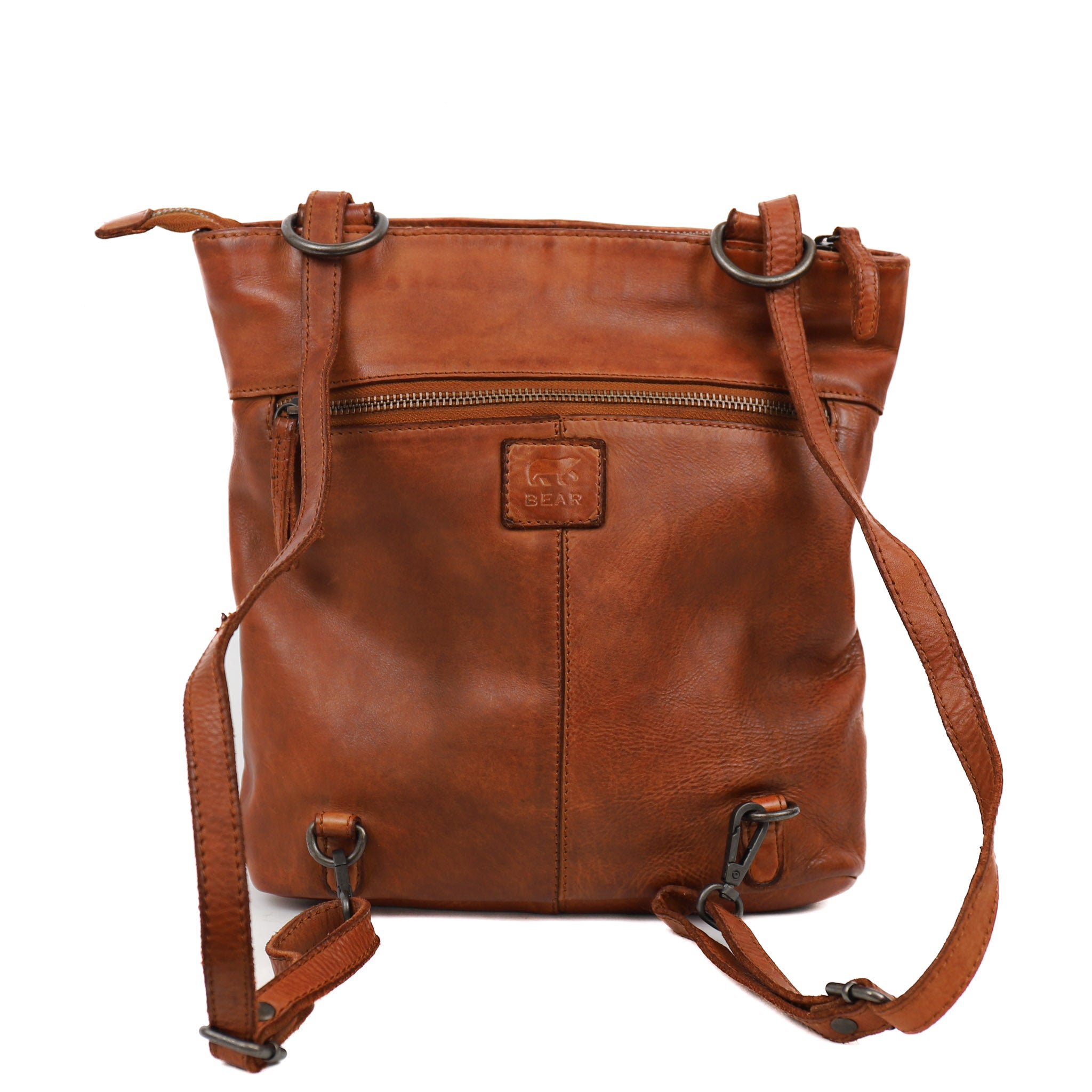 Rugzak/schoudertas 'Sandy' cognac Cognac