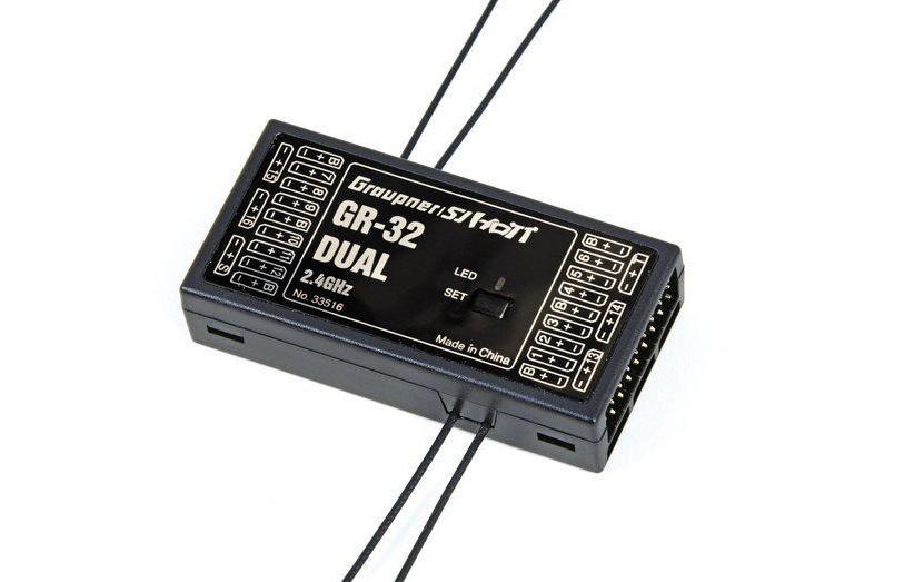 GR-32 Dual HoTT 16-Kanal<br>16-Kanal-Empfänger für Flugzeuge und Helis