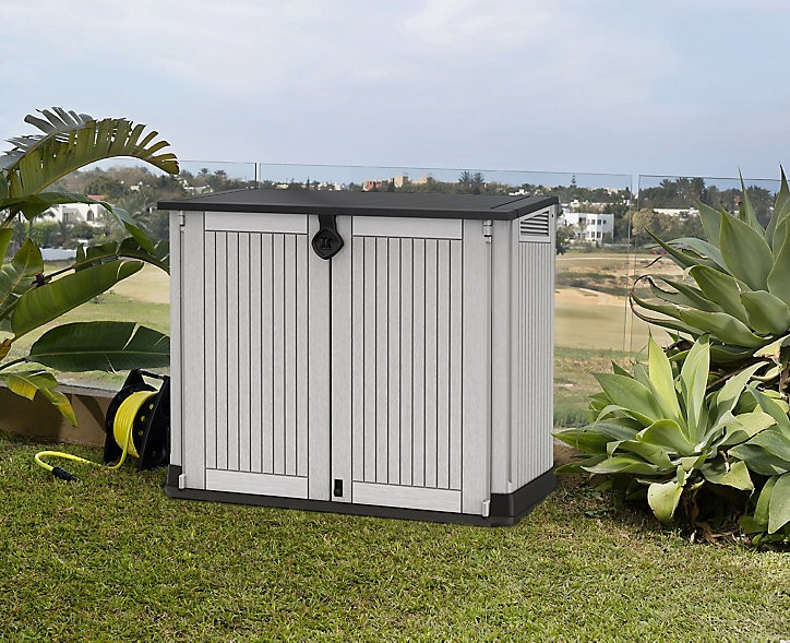 Armoire de rangement ou abri poubelles polypropylène Keter Store It Out Midi gris 845 L