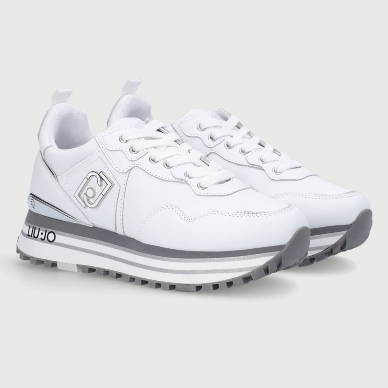 Liu-Jo Sneakers en Cuir May blanc/gris