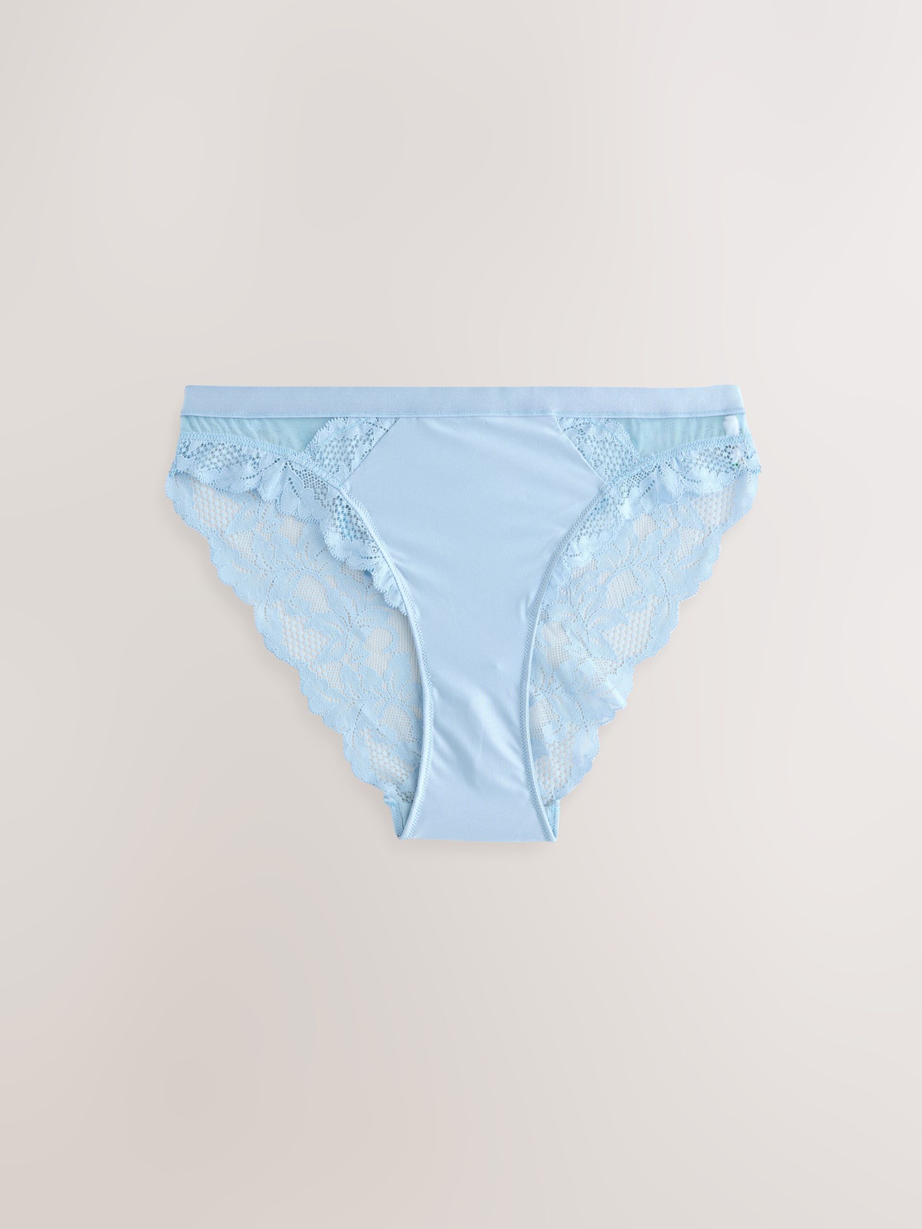 Zwart met print/roze - Slipje met kanten afwerking