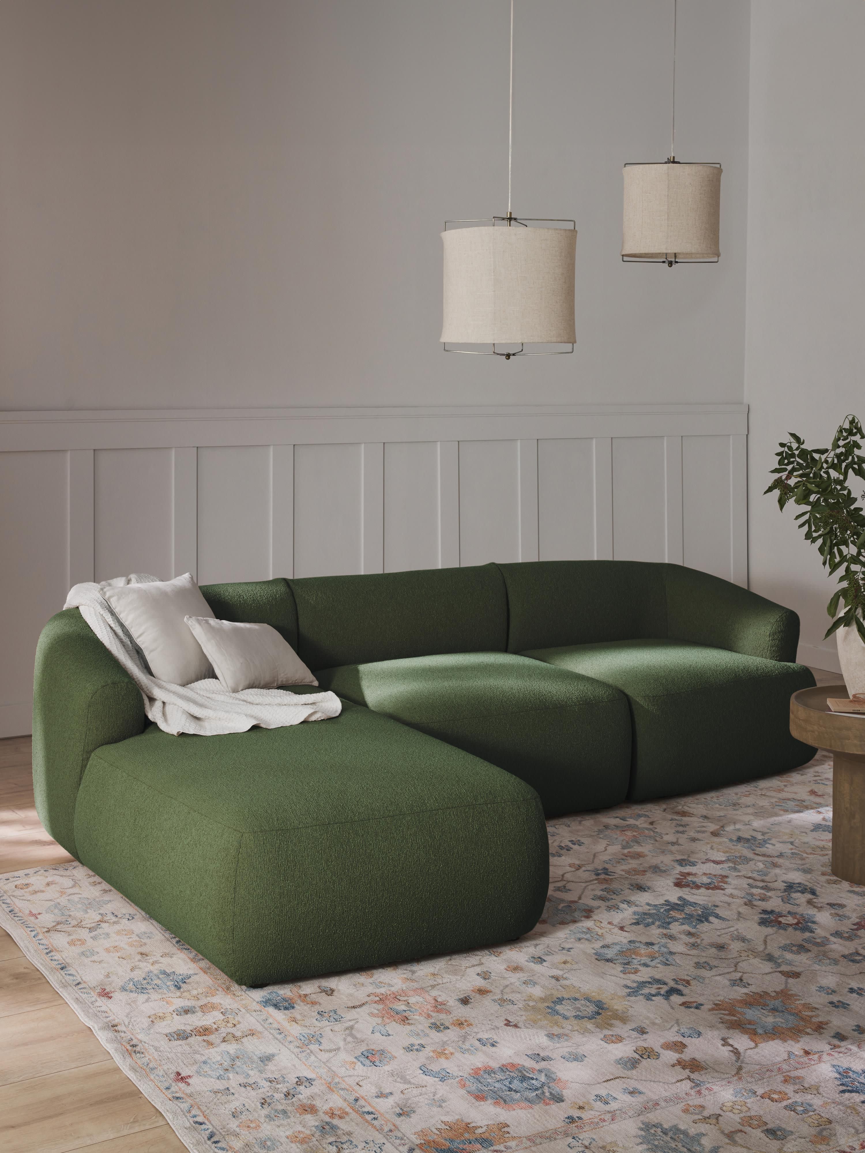 Modulaire bouclé hoekbank Sofia (3-zits)