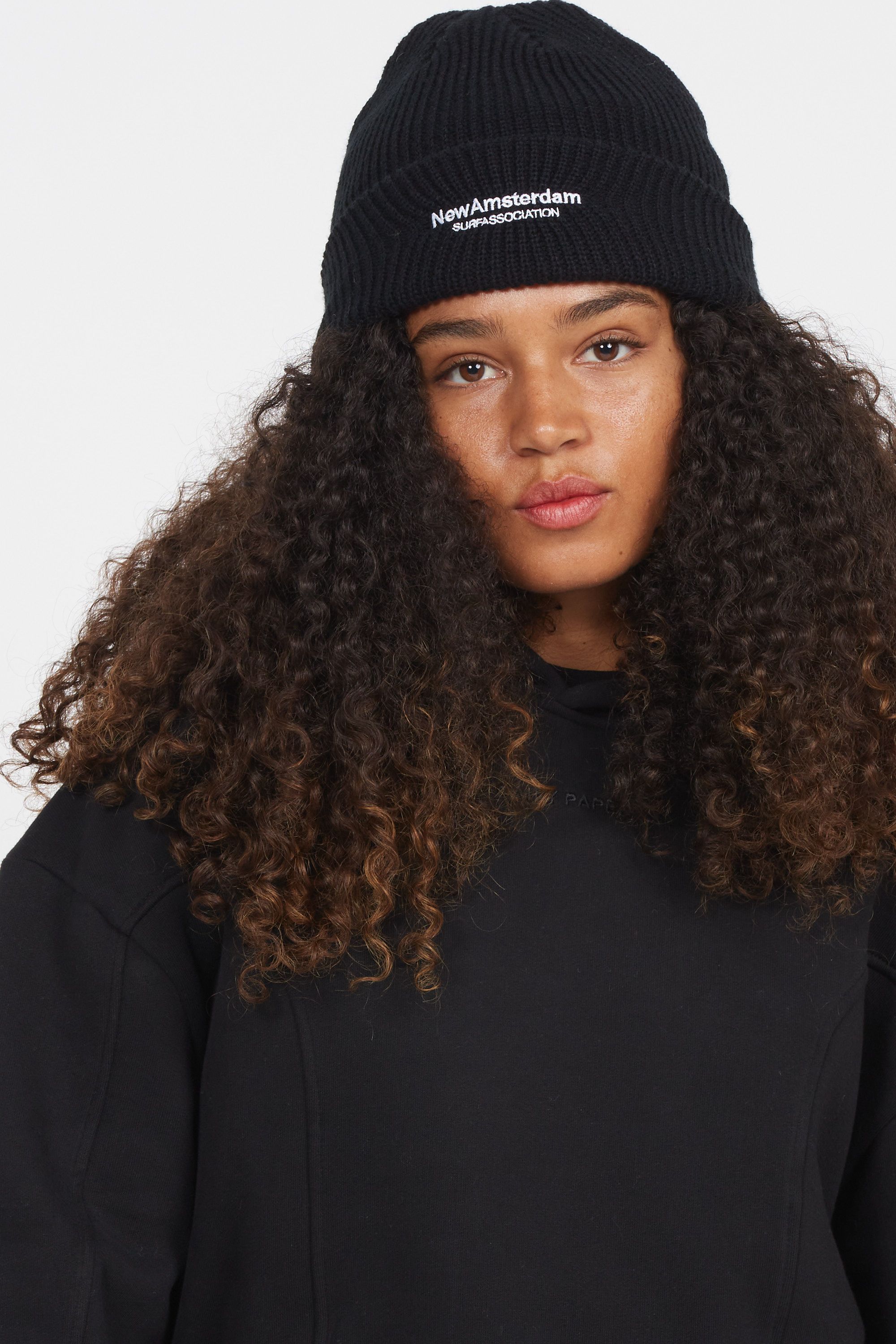 NEW AMSTERDAM SURF ASSOCIATION Bonnet  LOGO BEANIE   Noir