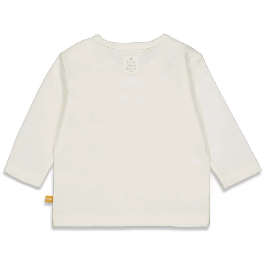 Feetje Langarmshirt Welcome To Earth Offwhite