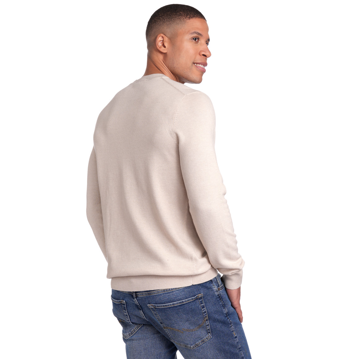 VanVaan Herren Feinstrickpullover unifarben beige