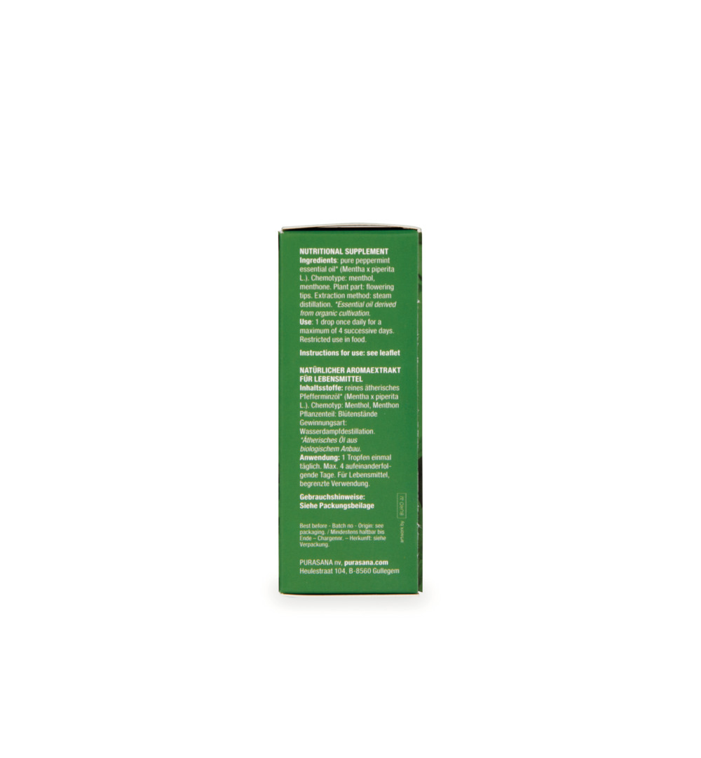 Purasana Pepermunt olie bio (10 ml)