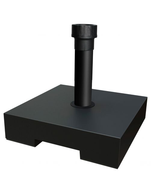Helcosol Parasolvoet Beton Met Wiel - Tuinmeubelen - 30 kg Zwart Graniet Look