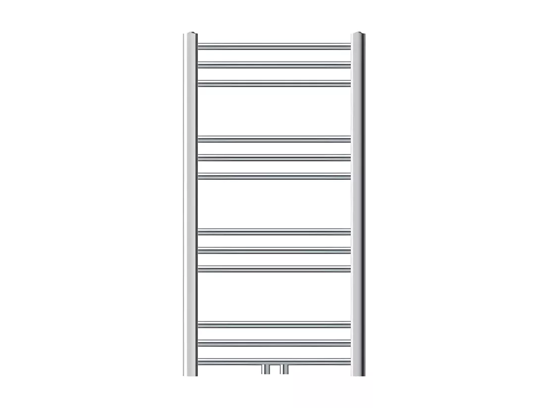 Radiateur sèche-serviette salle de bain acier chrome connexion central 50x80 cm