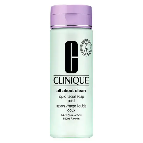 Clinique All About Clean Savon Visage Liquide Doux Peau Sèche à Mixte 200ml