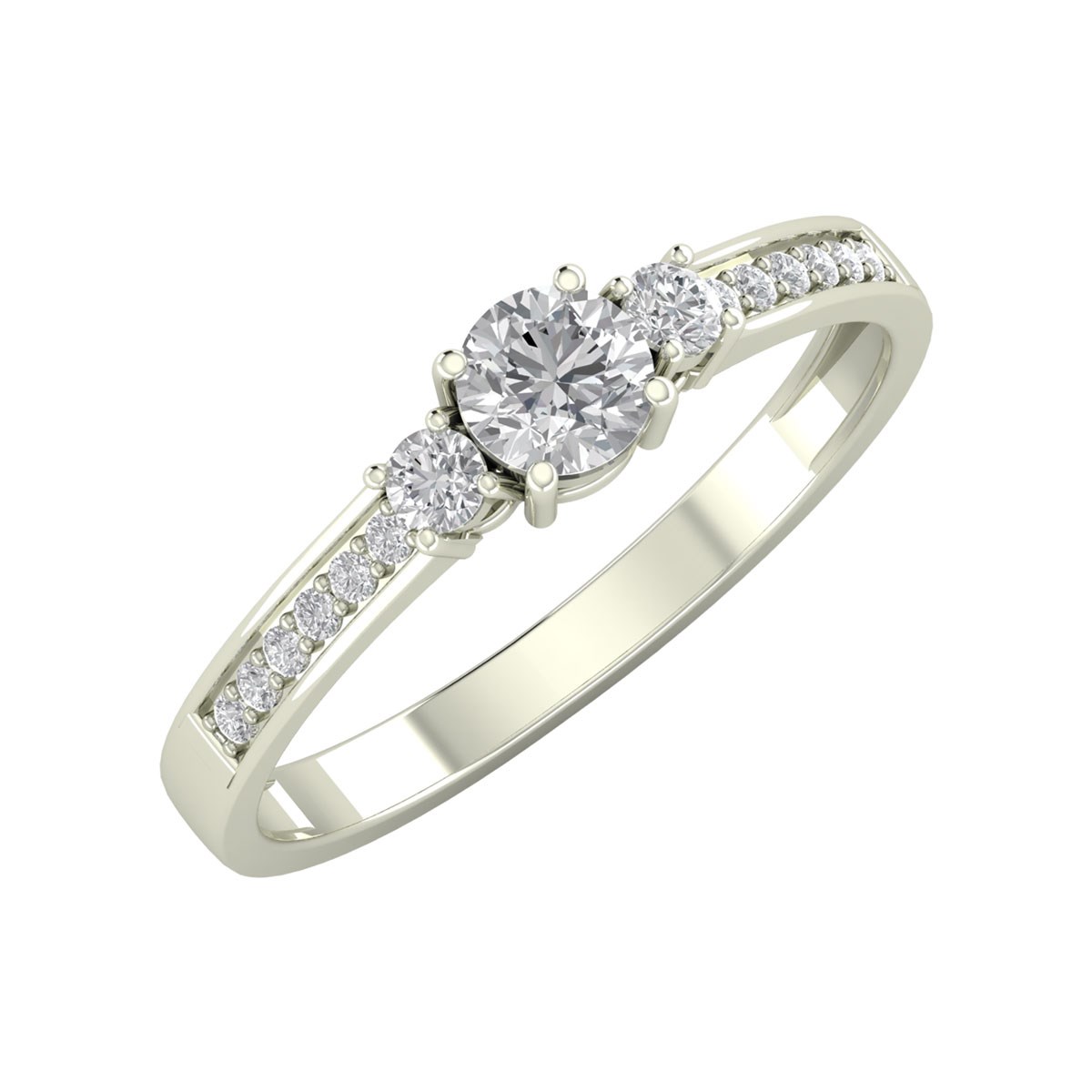 Bague ADEN Or 750 Blanc Diamants 1.7grs