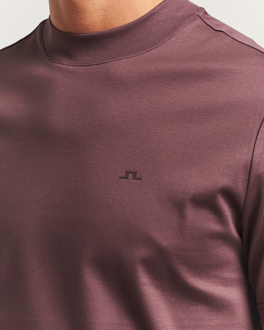 J.Lindeberg Ace Mock Neck T-Shirt Huckleberry