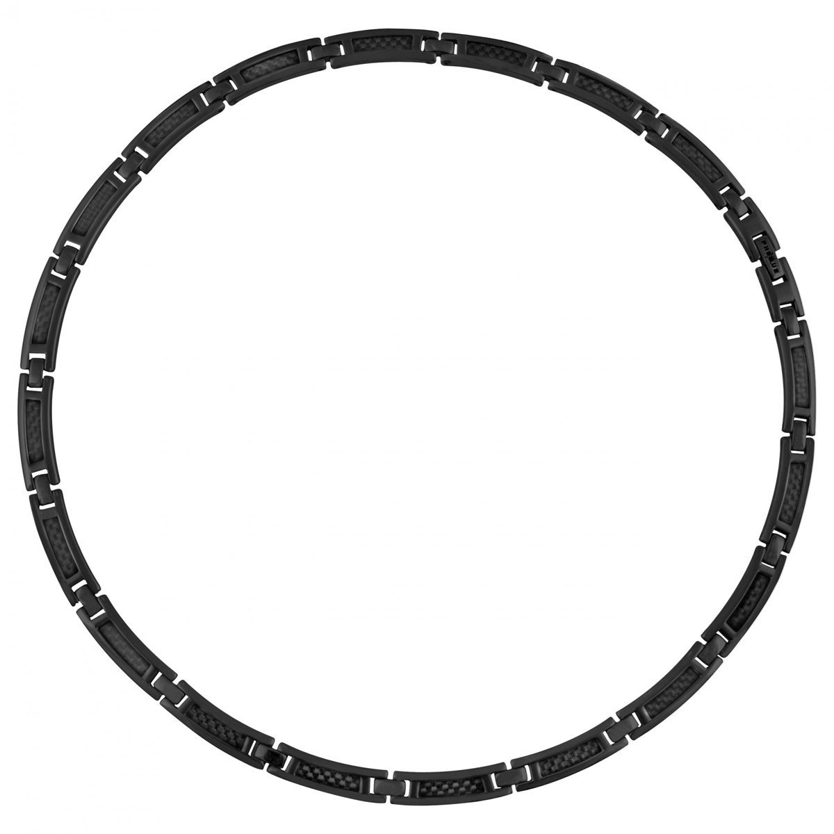 Collier en Acier 316L et carbone - noir brillant