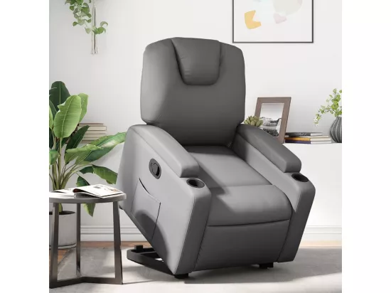 Fauteuil inclinable Gris Similicuir