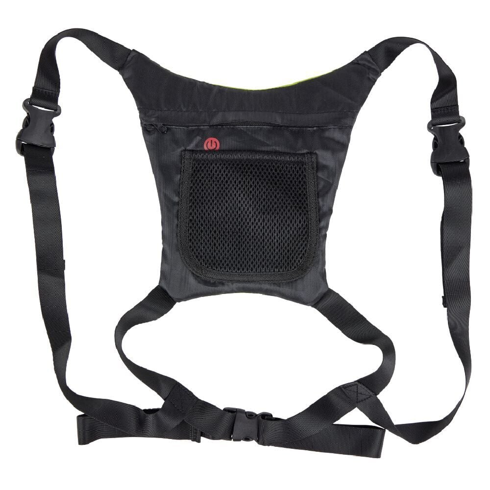 Gilet signalétique LED vert et noir