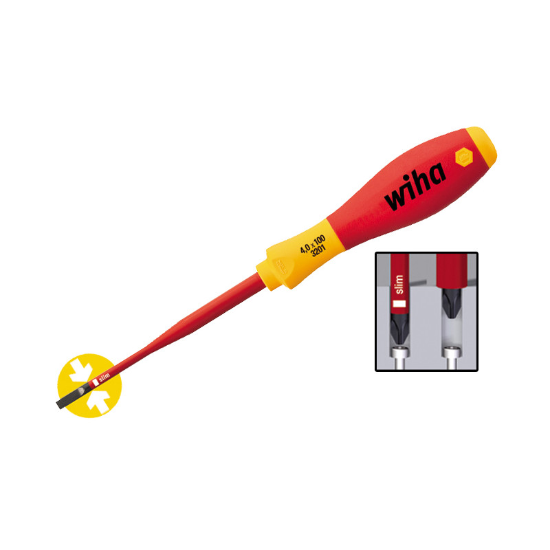 Wiha VDE SlimFix schroevendraaier PH1x80mm*