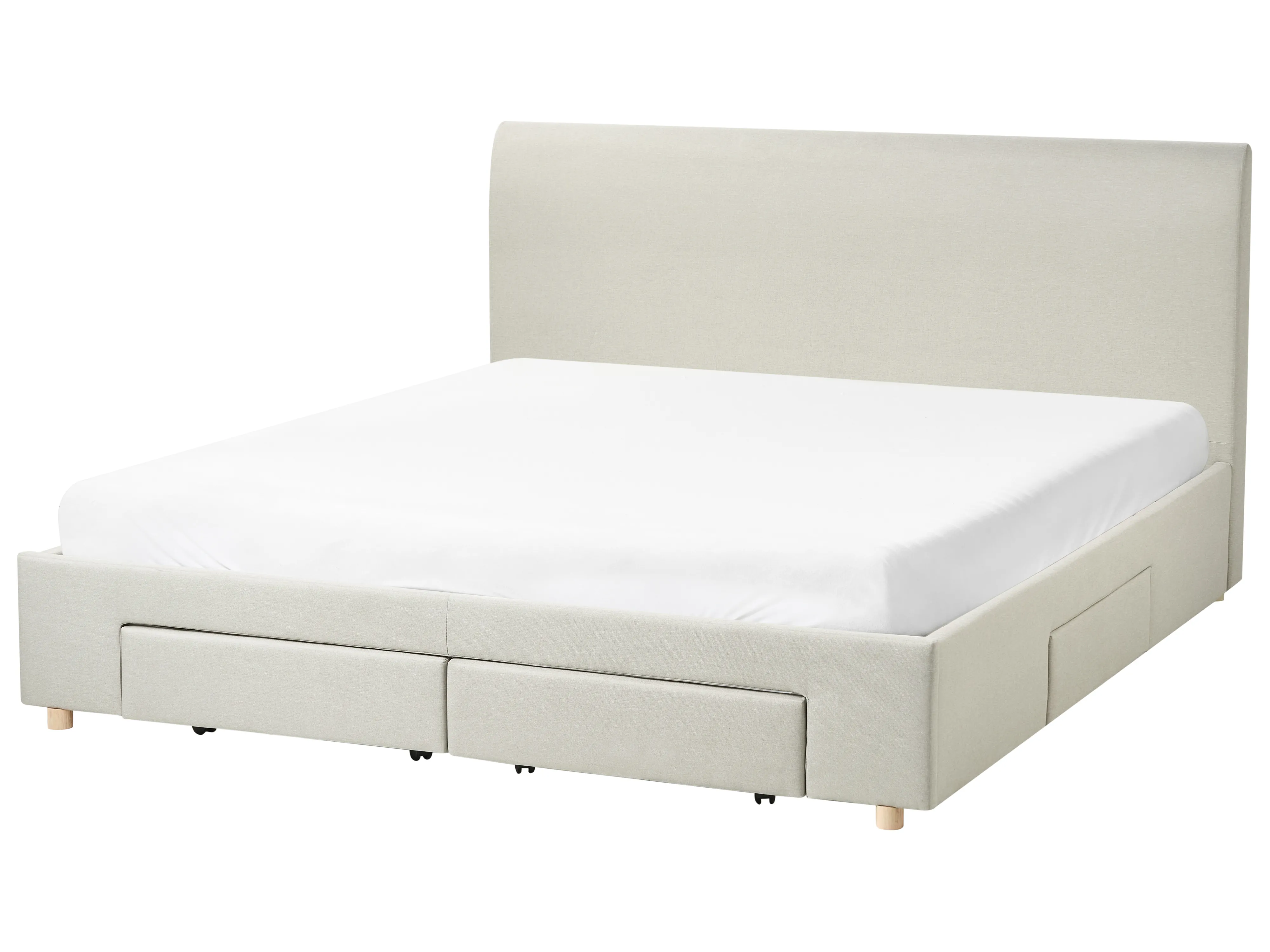 Bed met opbergladen Stof SOUTRIN 180 x 200 cm Beige